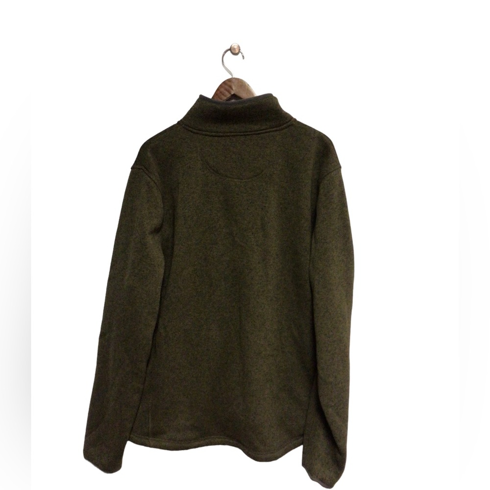 L.L.Bean Sweater Fleece Full-Zip Slightly Fitted Green Jacket XL - Picture 3 of 6